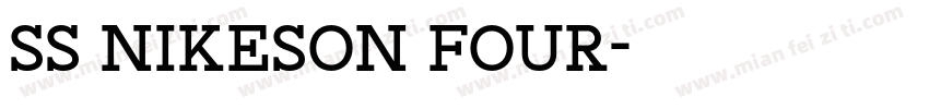 ss nikeson four字体转换